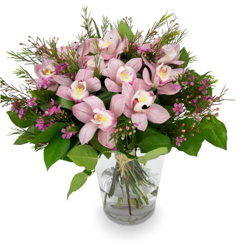 Kytice růžových orchidejí